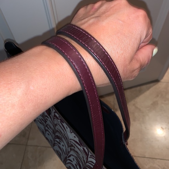 Tory Burch Tote 💗🎀💕🎀 LEATHER TRIM DUAL SHOULDER STRAPS CANVAS LINING - Picture 7 of 7